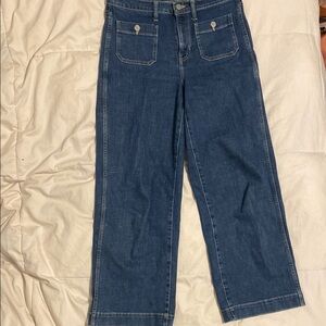 Banana Republic Blue Flare Wide Leg Jeans